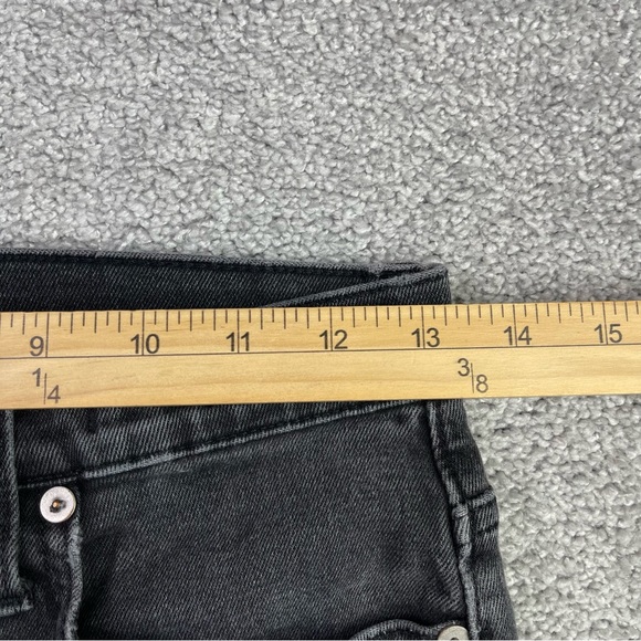 Madewell Jeans Women's 25 Black Classic Straight High Rise Denim Stretch J2054 - Picture 11 of 15